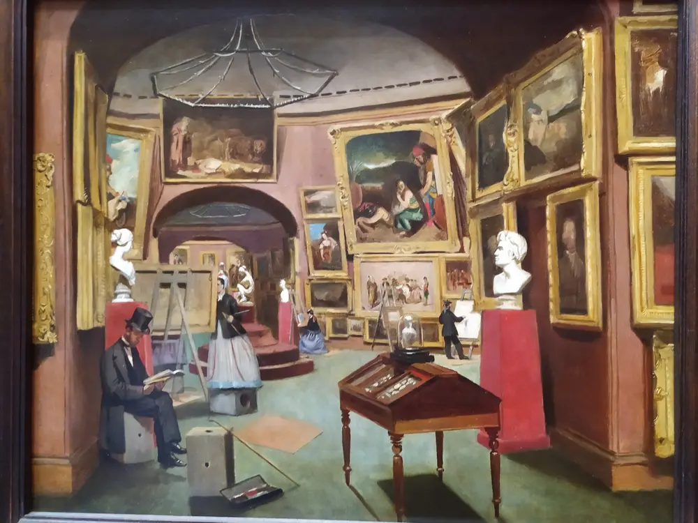 Scottish School, Interior of the National Gallery of Scotland, about 1868–72