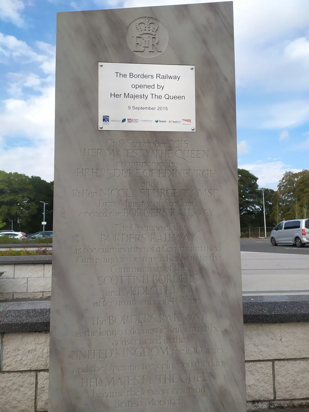 The Borders Railway opened by Her Majesty of Queen 09/09/2015
