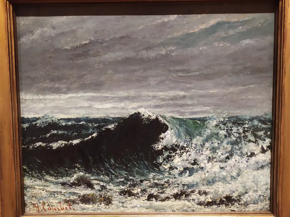 库尔贝，《海浪》，1869