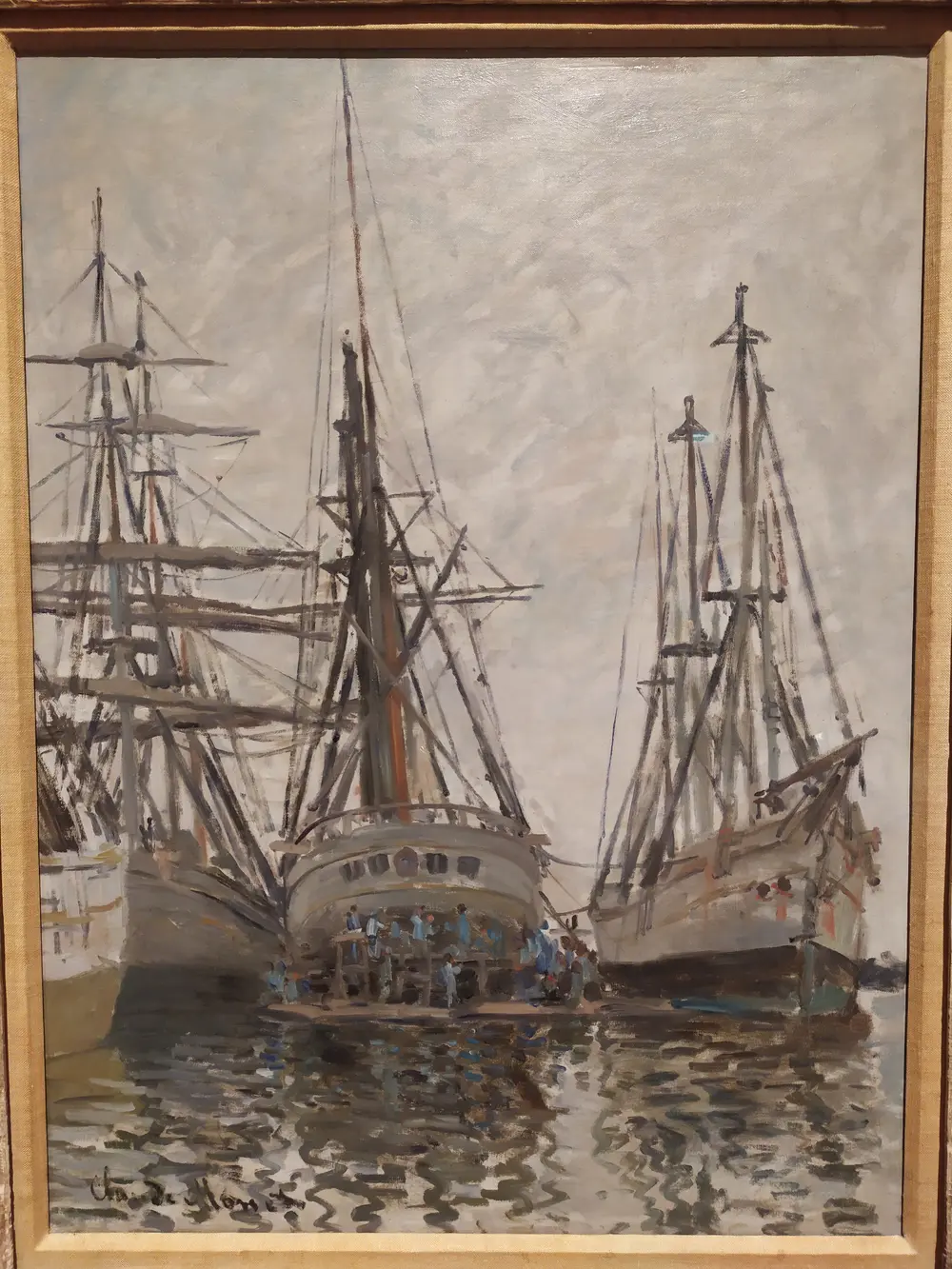 莫奈，《船在海港》，1873