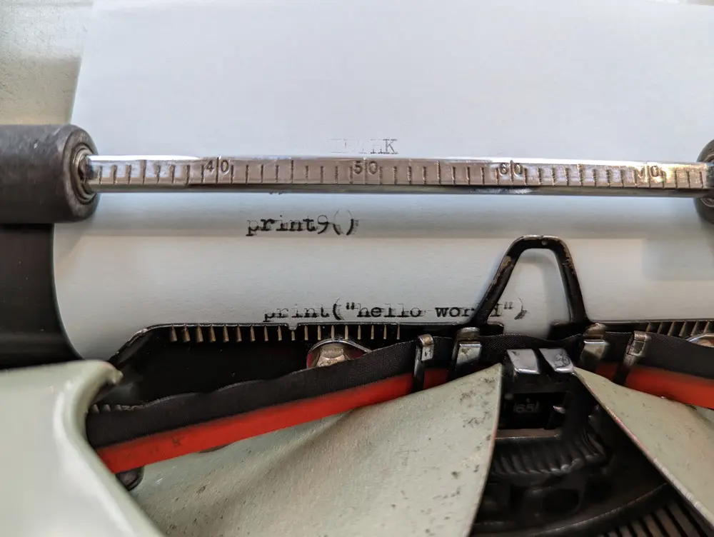 Imperial 66 Typewriter & Hello World in Python